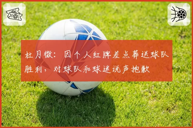 杜月徵：因个人红牌差点葬送球队胜利，对球队和球迷说声抱歉